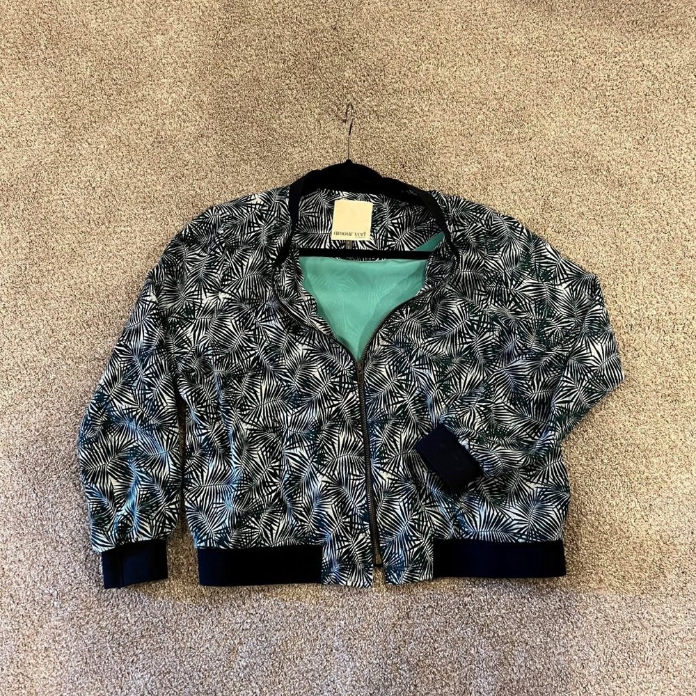 Amour Vert Silk Bomber Jacket